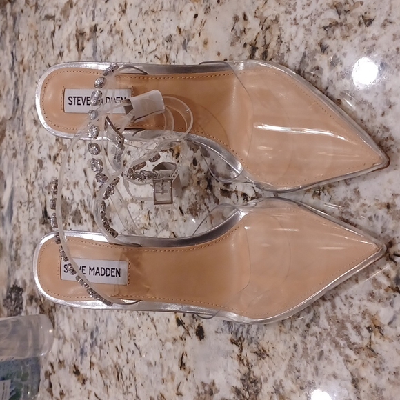Steve Madden Vary Womens Rhinestone Ankle Strap Dress Heels $150 - Picture 4 of 11